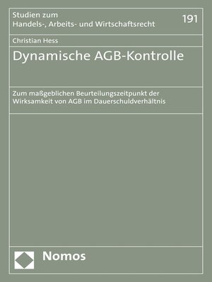 cover image of Dynamische AGB-Kontrolle